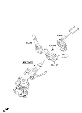 SWITCH ASSY-WIPER & WASHER <br>93420-4Z050, <br>934204Z050, <br>93420 4Z050 <br>(Original, New)