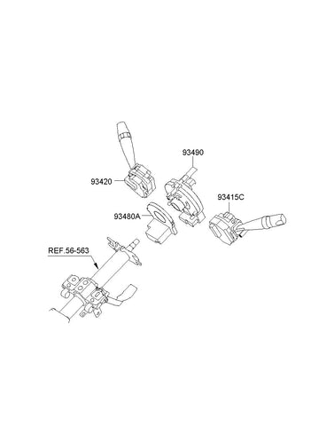 [ORIGINAL] CONTACT ASSY-CLOCK SPRING 93490-2H300 934902H300 93490 2H300