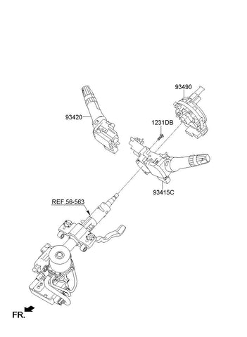 CONTACT ASSY-CLOCK SPRING <br>93490-1W315, <br>934901W315, <br>93490 1W315 <br>(Original, New)