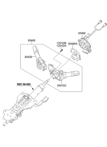 SWITCH ASSY-MULTIFUNCTION <br>93400-1M000, <br>934001M000, <br>93400 1M000 <br>(Original, New)