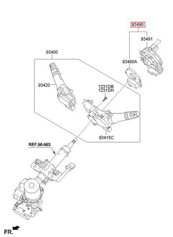 CONTACT ASSY-CLOCK SPRING 93490-1R341 (Original, New)