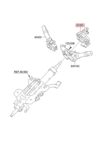 CONTACT ASSY-CLOCK SPRING 93490-3X030 (Original, New)