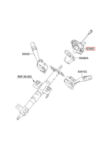 CONTACT ASSY-CLOCK SPRING 93490-4H200 (Original, New)