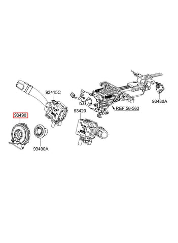 CONTACT ASSY-CLOCK SPRING 93490-3K600 (Original, New)