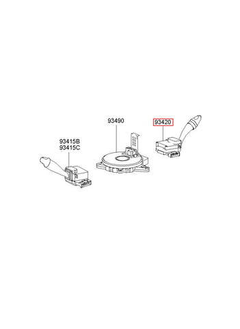 SWITCH ASSY-WIPER & WASHER 93420-1C121 (Original, New)