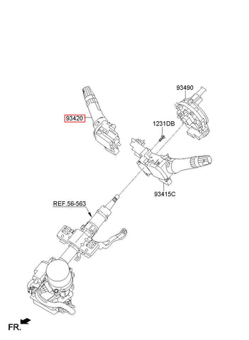 SWITCH ASSY-WIPER & WASHER 93420-A4050 (Original, New)