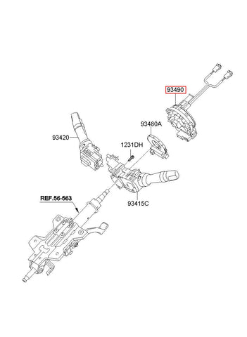 CONTACT ASSY-CLOCK SPRING 93490-1M320 (Original, New)