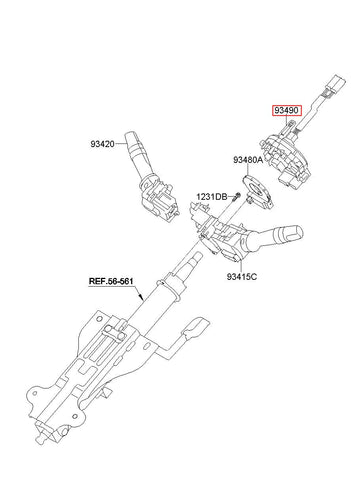 CONTACT ASSY-CLOCK SPRING 93490-2P710 (Original, New)