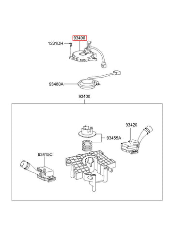 CONTACT ASSY-CLOCK SPRING 93490-2E001 (Original, New)