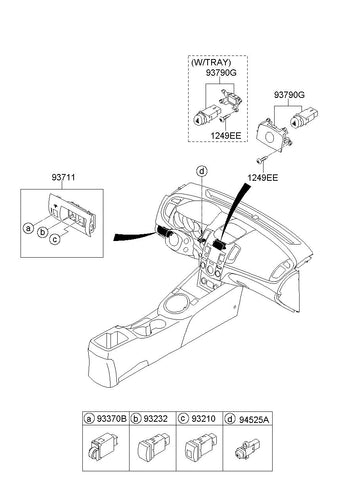 SWITCH PLATE-C/PAD LH <br>93300-1Q000WK, <br>933001Q000WK, <br>93300 1Q000WK <br>(Original, New)