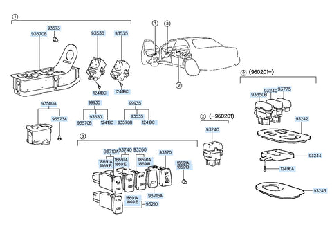 SWITCH ASSY-HEADLAMP LEVEL <br>93370-34500, <br>9337034500, <br>93370 34500 <br>(Original, New)