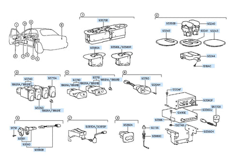 COVER-CONSOLE SWITCH MTG NO.1 <br>93337-38050ZX, <br>9333738050ZX, <br>93337 38050ZX <br>(Original, New)