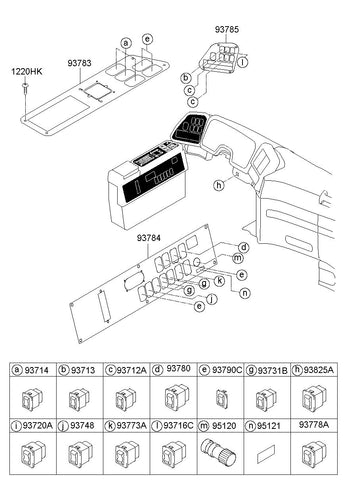 SWITCH ASSY-FLOOR LAMP <br>93748-8A000, <br>937488A000, <br>93748 8A000 <br>(Original, New)