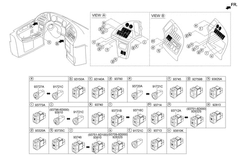 SWITCH ASSY-ROOM LAMP <br>93714-8D200, <br>937148D200, <br>93714 8D200 <br>(Original, New)