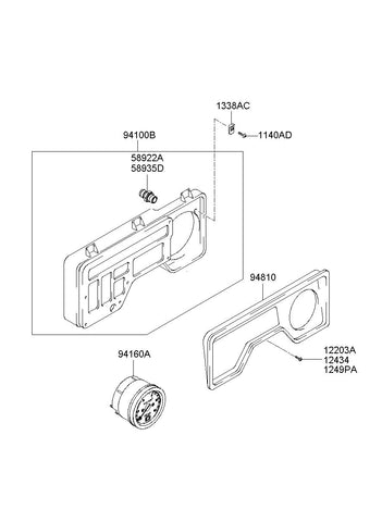 GAUGE-AIR <br>94160-8A001, <br>941608A001, <br>94160 8A001 <br>(Original, New)