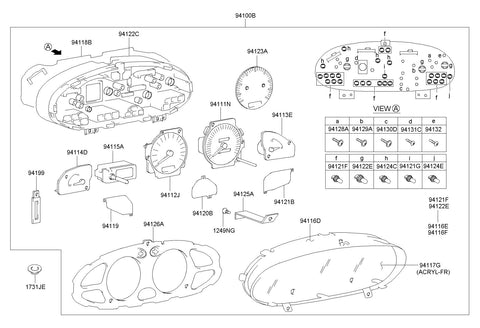 GAUGE ASSY-FUEL <br>94113-5H000, <br>941135H000, <br>94113 5H000 <br>(Original, New)