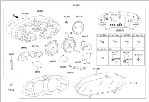 GAUGE ASSY-TACHOMETER <br>94112-5K100, <br>941125K100, <br>94112 5K100 <br>(Original, New)