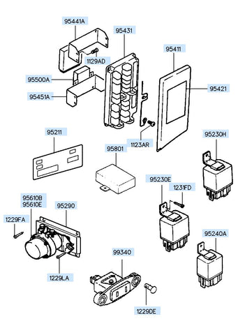 RELAY & FUSE ASSY <br>95411-8A500, <br>954118A500, <br>95411 8A500 <br>(Original, New)