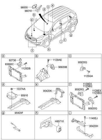 ANTENNA-SMARTKEY 95420-3W100 954203W100 95420 3W100