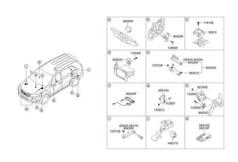 MODULE ASSY-AIR BAG CONTROL <br>95910-2P000, <br>959102P000, <br>95910 2P000 <br>(Original, New)