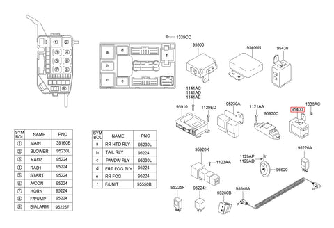 MODULE ASSY-IMMOBILIZER 95400-1C500 (Original, New)