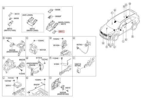 COVER-RAIN SENSOR INR 96011-C5000 (Original, New)