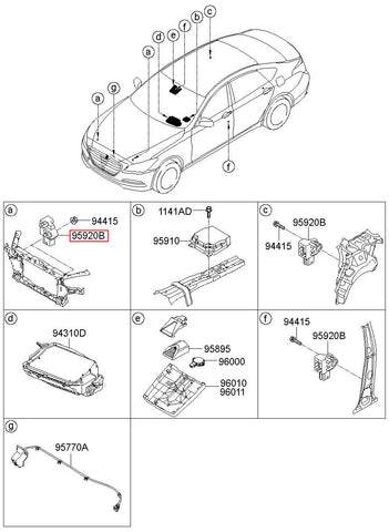 SENSOR ASSY-SIDE IMPACT 95920-B4000 (Original, New)