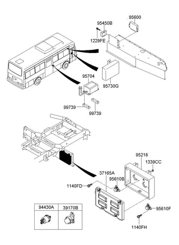 BOX ASSY-BATTERY RELAY <br>95269-6J000, <br>952696J000, <br>95269 6J000 <br>(Original, New)