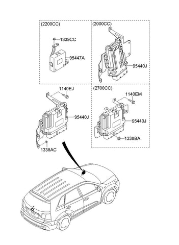 ECU-4WD <br>95447-3B000, <br>954473B000, <br>95447 3B000 <br>(Original, New)