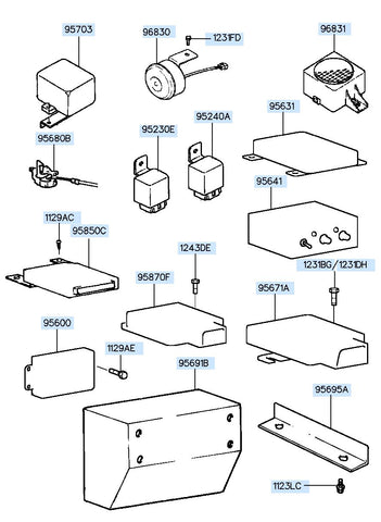 RELAY ASSY-DR CONTROL BOX <br>95703-8A500, <br>957038A500, <br>95703 8A500 <br>(Original, New)