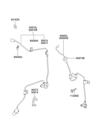 SENSOR ASSY-ABS FRONT WHEEL  LH <br>59810-M1050, <br>59810M1050, <br>59810 M1050 <br>(Original, New)