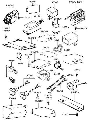 RELAY ASSY-DR CONTROL BOX <br>95703-88001, <br>9570388001, <br>95703 88001 <br>(Original, New)