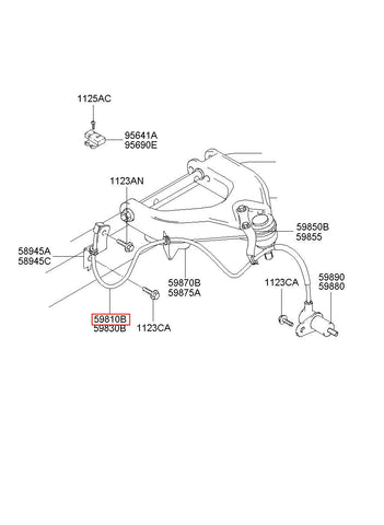 SENSOR ASSY-FR ABS.LH 59810-H1050 (Original, New)