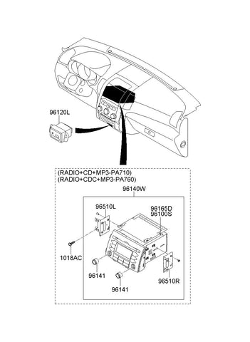 JACK ASSY-AUX & USB <br>96120-2PAA0, <br>961202PAA0, <br>96120 2PAA0 <br>(Original, New)