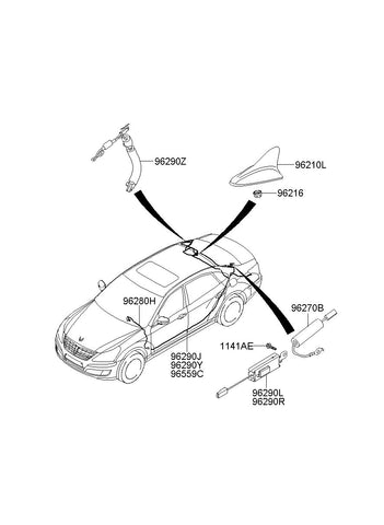 ANTENNA ASSY-COMBINATION 96530-3N300AU 965303N300AU 96530 3N300AU