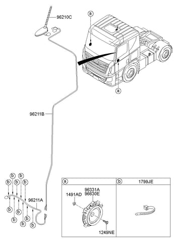 ANTENNA ASSY-RADIO 96210-7N000 962107N000 96210 7N000