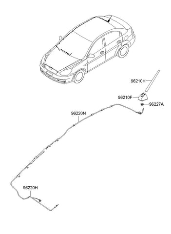 ANTENNA ASSY-ROOF <br>96260-1M000, <br>962601M000, <br>96260 1M000 <br>(Original, New)