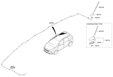ANTENNA ASSY-COMBINATION 96210-3E600 962103E600 96210 3E600