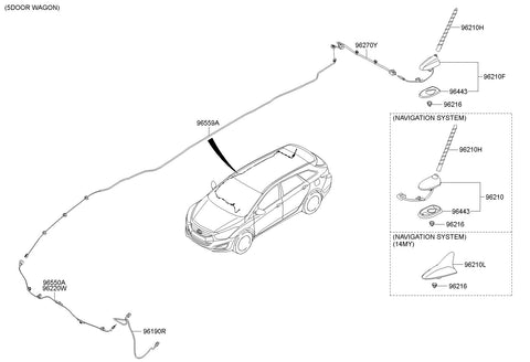 ANTENNA ASSY-COMBINATION 96210-3Z200UB6 962103Z200UB6 96210 3Z200UB6