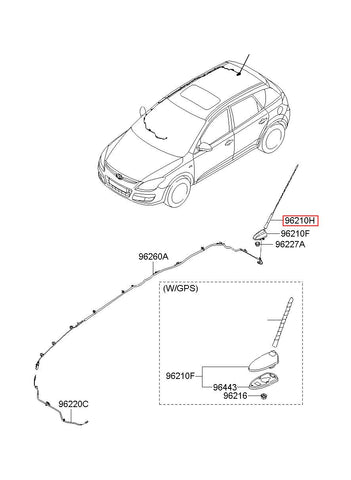 POLE-ROOF ANTENNA 96263-2E220 (Original, New)