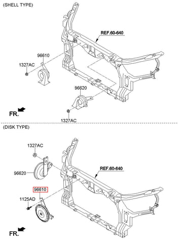 HORN ASSY-LOW PITCH 96610-2T000 (Original, New)