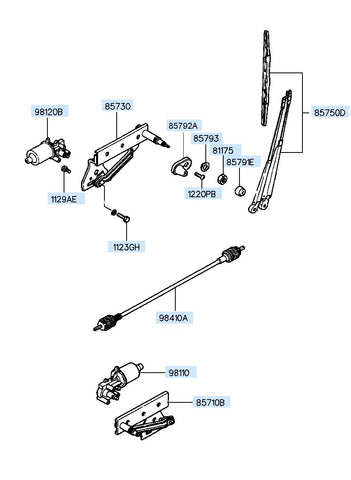 WIPER ARM & BLADE ASSY <br>85750-82243, <br>8575082243, <br>85750 82243 <br>(Original, New)