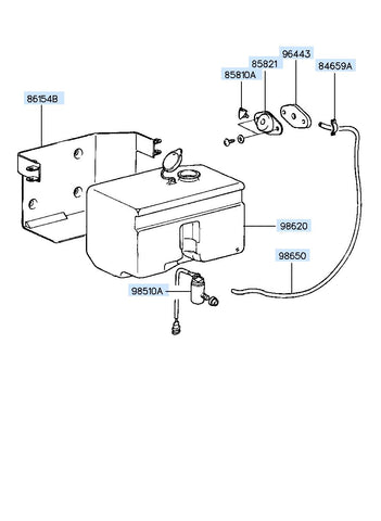 MOTOR & PUMP ASSY-W/SHLD WASHER <br>98510-45100, <br>9851045100, <br>98510 45100 <br>(Original, New)