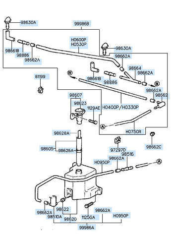 RESERVOIR ASSY-W/SHLD WASHER <br>98620-34000, <br>9862034000, <br>98620 34000 <br>(Original, New)