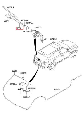 ARM ASSY-RR WIPER 98811-3J000 (Original, New)