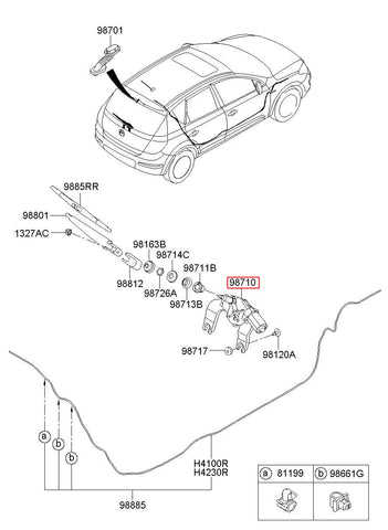 MOTOR ASSY-RR WIPER 98710-2L000 (Original, New)