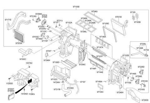 ACTUATOR-TEMP DOOR 97159-1H150 971591H150 97159 1H150