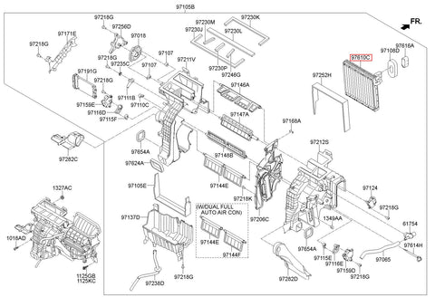 EVAPORATOR ASSY 97139-B8000 (Original, New)