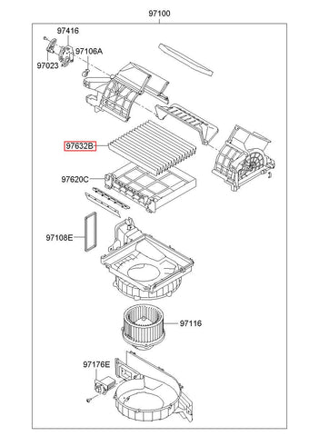 FILTER ASSY-AIR 97133-3J100 (Original, New)