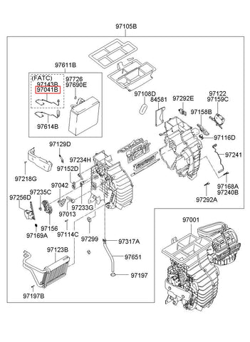 SENSOR-EVAPORATOR CORE 97180-2E201 (Original, New)